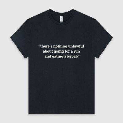 "Nothing unlawful" kebab and run shirt Thumbnail