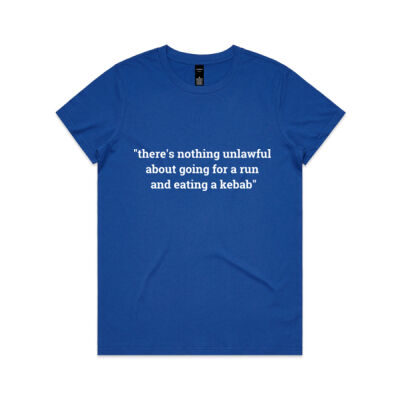 "Nothing unlawful" kebab and run shirt [Womens] Thumbnail